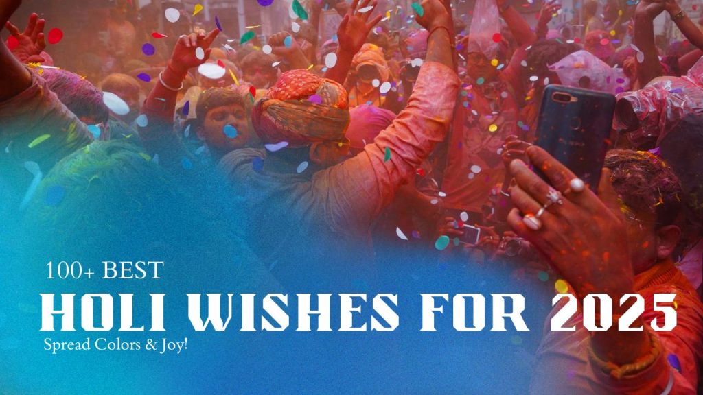 Colorful Holi celebration with vibrant powders, joy, and festive spiri